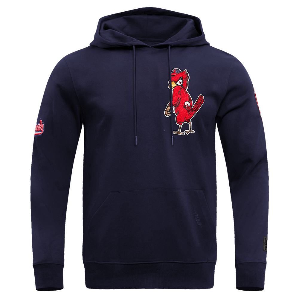 ST. LOUIS CARDINALS  CLASSIC CHENILLE DK PO HOODIE (MIDNIGHT NAVY)