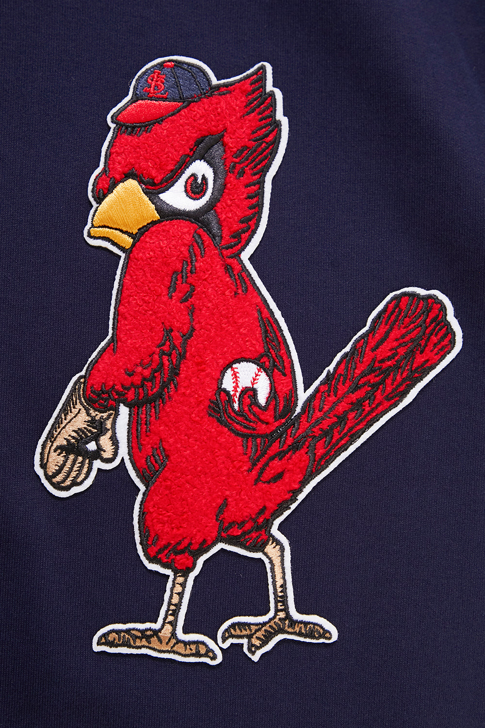 MLB ST. LOUIS CARDINALS CLASSIC CHENILLE MEN'S PO HOODIE (MIDNIGHT NAVY)