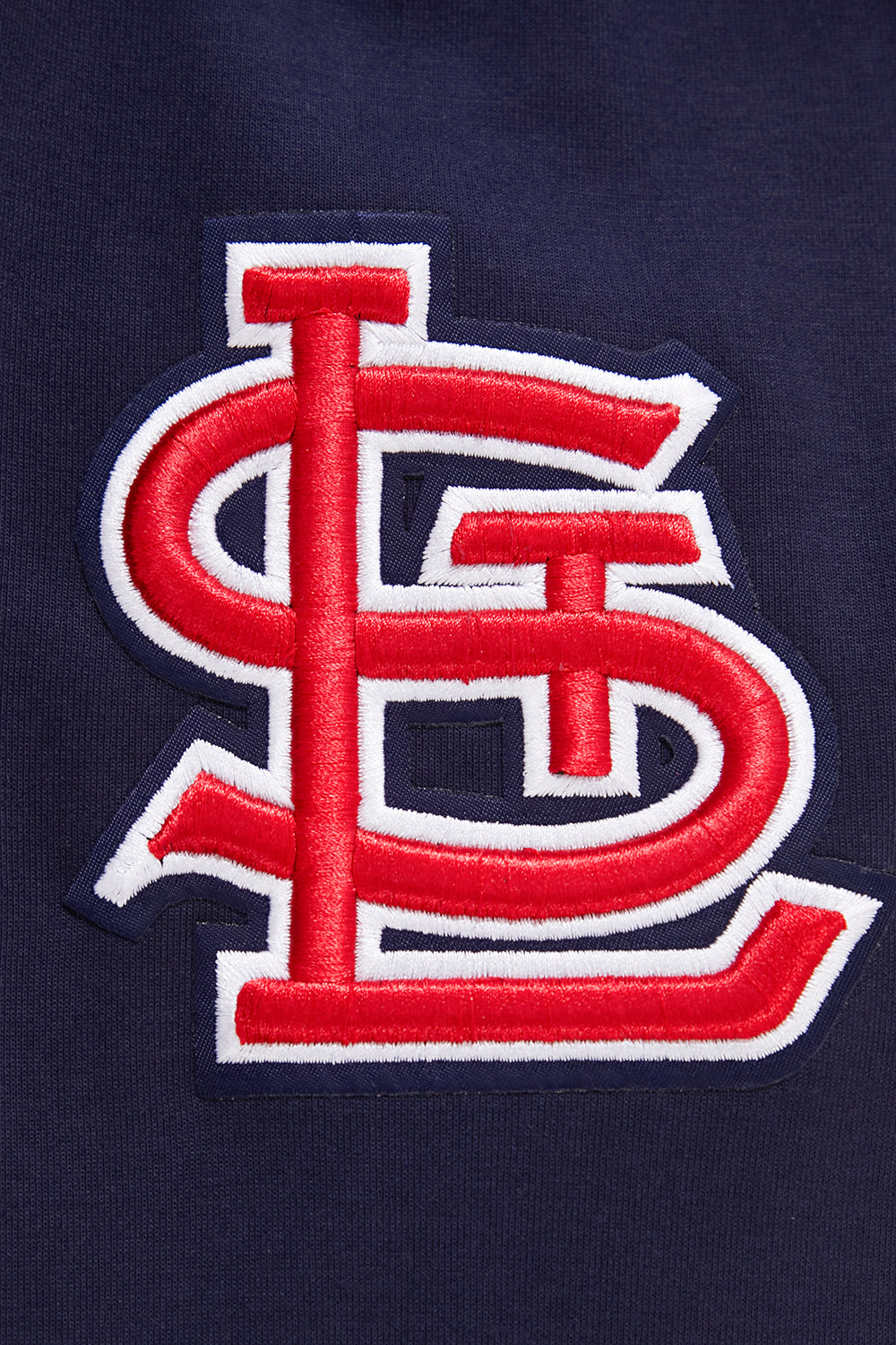 MLB ST. LOUIS CARDINALS CLASSIC CHENILLE MEN'S PO HOODIE (MIDNIGHT NAVY)