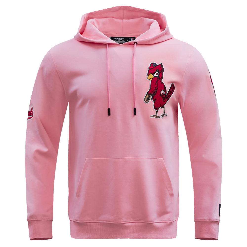 MLB ST. LOUIS CARDINALS CLASSIC CHENILLE MEN'S PO HOODIE (PINK)