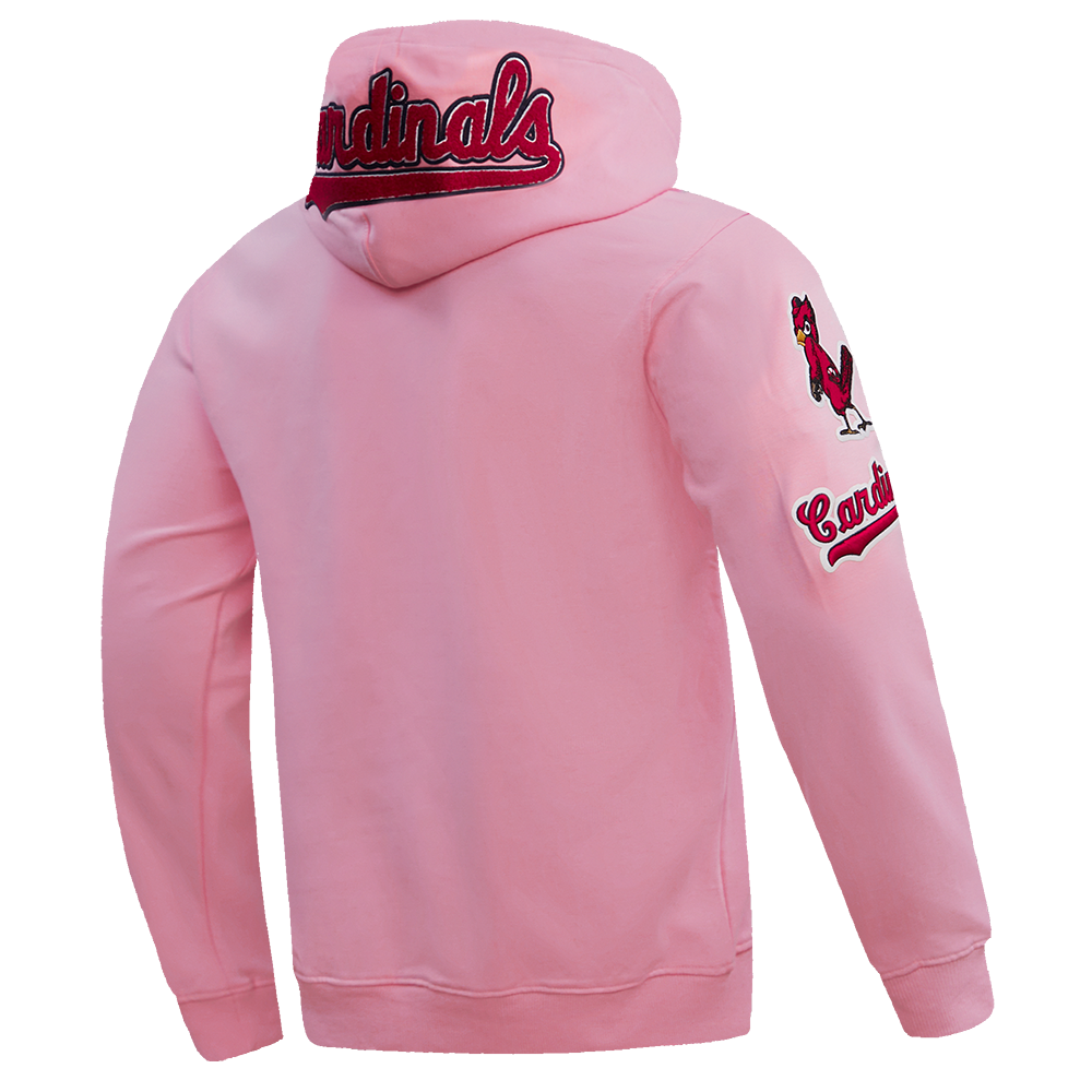 MLB ST. LOUIS CARDINALS CLASSIC CHENILLE MEN´S PO HOODIE (PINK