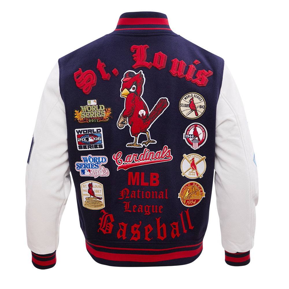 MLB ST. LOUIS CARDINALS OLD ENGLISH WOOL MEN´S VARSITY JACKET (MIDNIGH –  Pro Standard