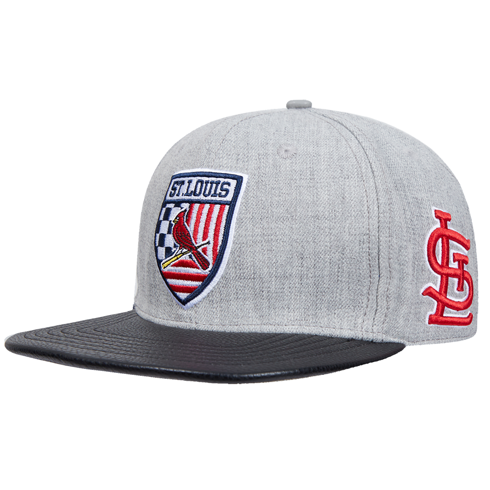 MLB ST. LOUIS CARDINALS FAST LANE LOGO WOOL STRAPBACK (HEATHER GREY)