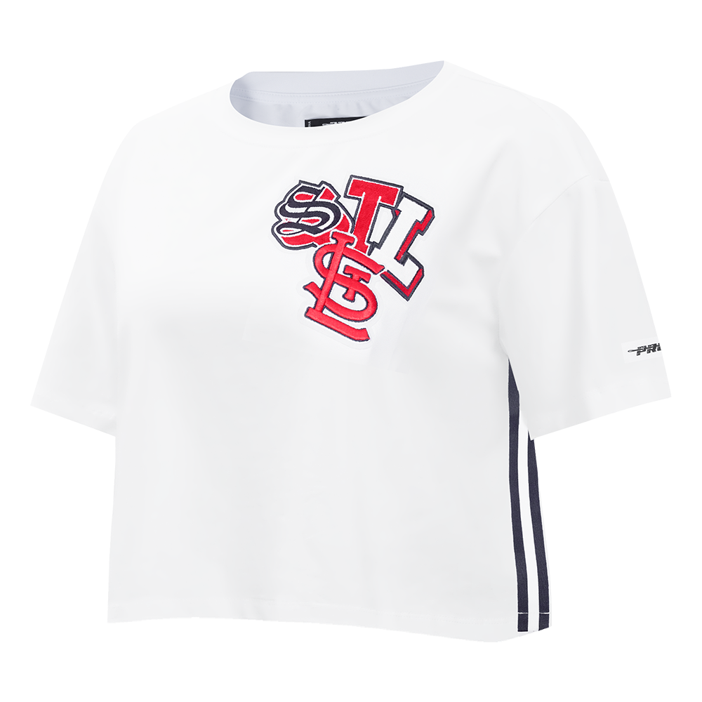 MLB ST. LOUIS CARDINALS CITY RANSOM WOMEN'S SJ BOXY TEE (WHITE)
