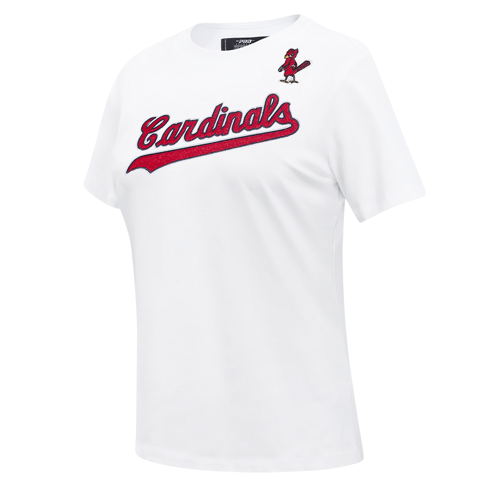 MLB ST. LOUIS CARDINALS CLASSIC SHORT SLEEVE WOMEN'S SLIM FIT TOP (WHITE)