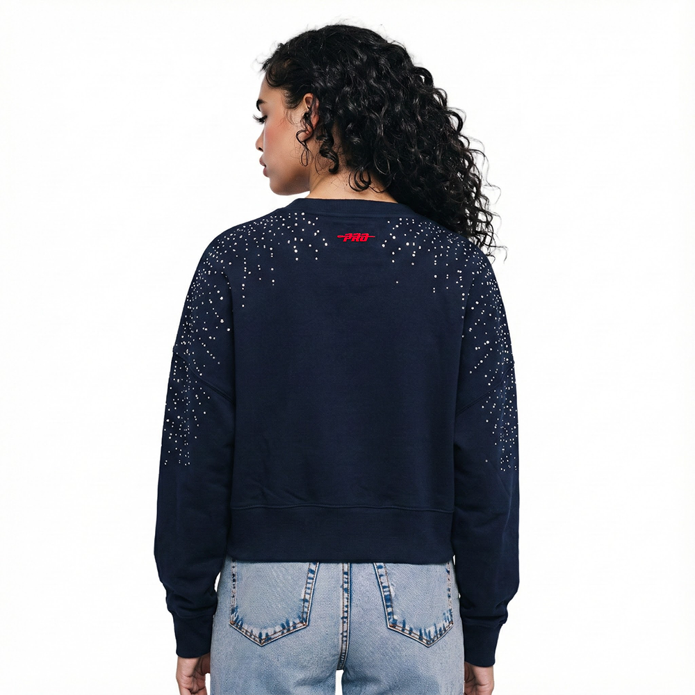 MLB ST. LOUIS CARDINALS LEGACY WOMEN'S FLC CREWNECK (MIDNIGHT NAVY)