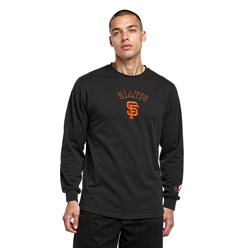 MLB SAN FRANCISCO GIANTS WINGSPAN MEN'S DROP SHOULDER LS TEE (BLACK)