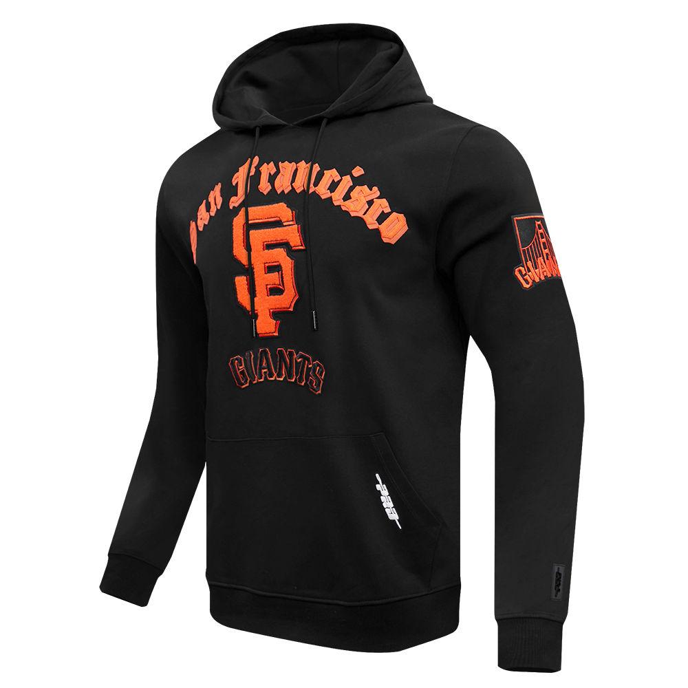 MLB SAN FRANCISCO GIANTS OLD ENGLISH MEN'S PO HOODIE (BLACK)