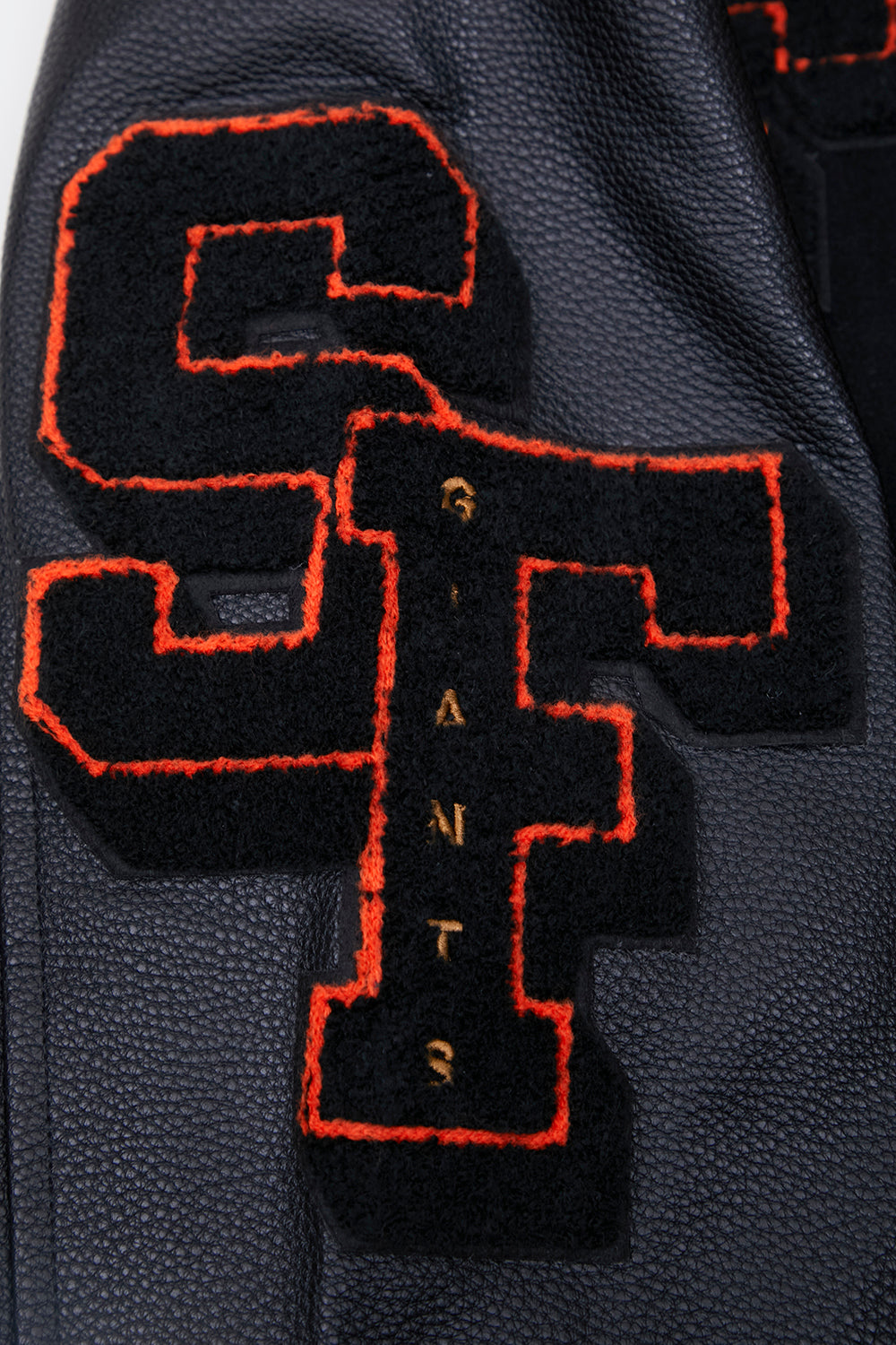 Men's San Francisco Giants JH DesignnnReversible Leather and Wool Jacket 2024 XXL