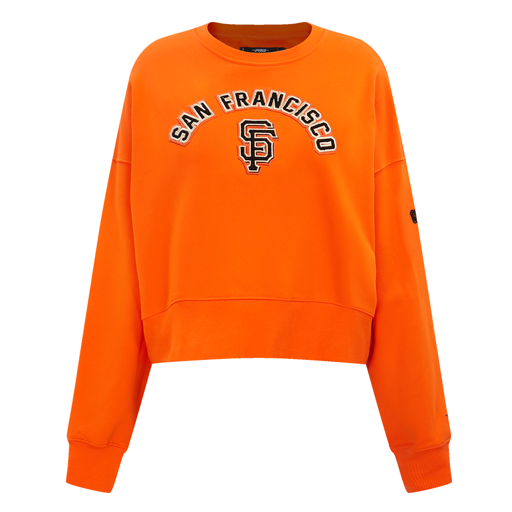 MLB SAN FRANCISCO GIANTS CLASSIC WOMEN S CREWNECK ORANGE Pro Standard