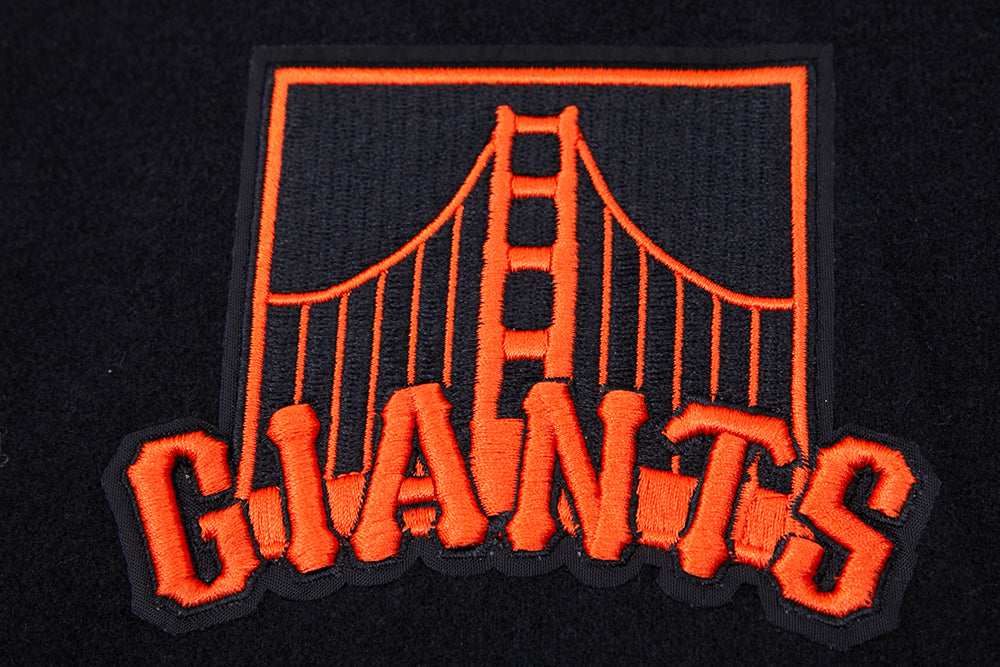 San Francisco Giants Wool Jacket w/ Embroidered Logos - Black 4X-Large