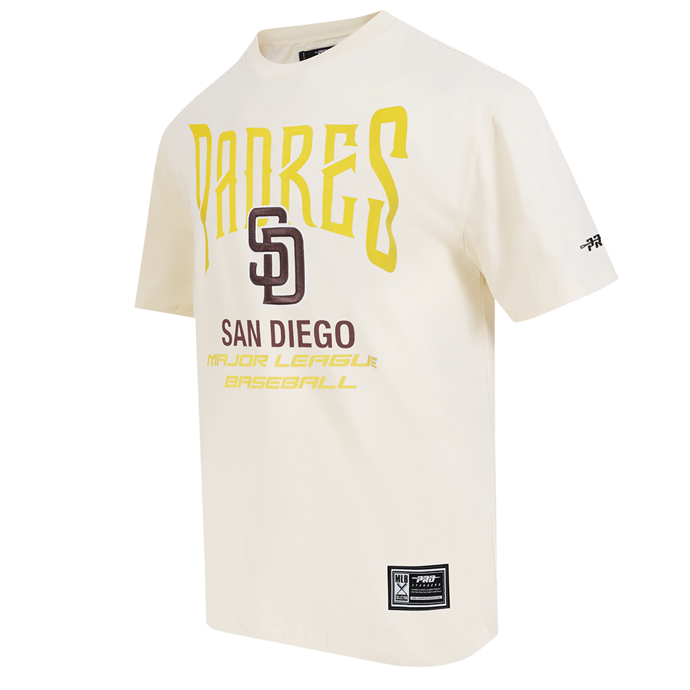 MLB SAN DIEGO PADRES CITY TOUR 2.0 MEN'S COTTON JERSEY DROP SHOULDER TOP (EGGSHELL)