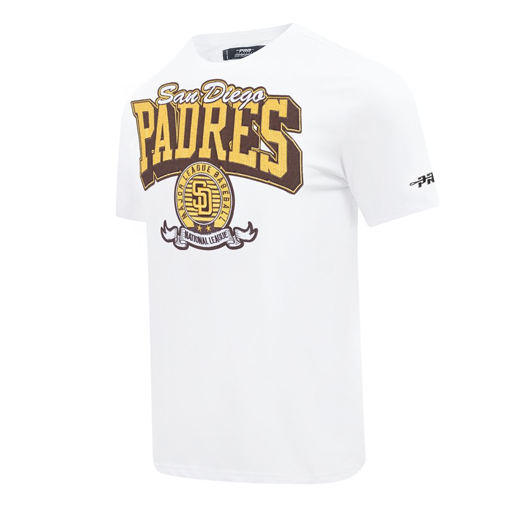 MLB SAN DIEGO PADRES TEAM BADGE MEN'S WM SJ TEE (WHITE)