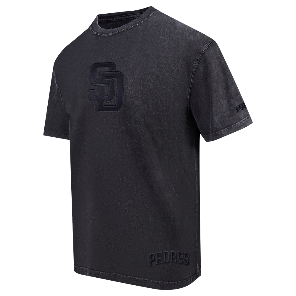 MLB SAN DIEGO PADRES WASHED CLASSIC MEN'S ENZYME WASH DROP SHOULDER TEE (WASHED BLACK)