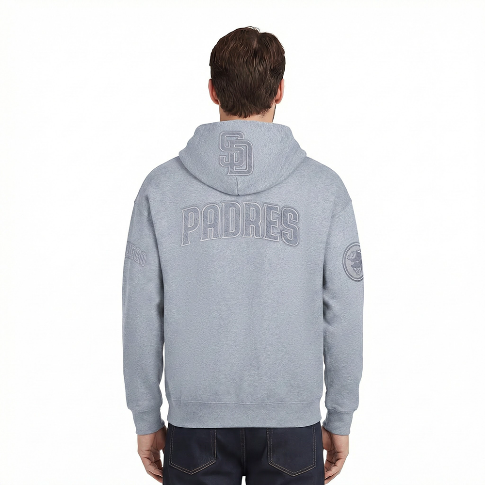MLB SAN DIEGO PADRES REVERSE FRENCH TERRY MEN'S DROP SHOULDER FLC PO (DARK HEATHER GRAY)
