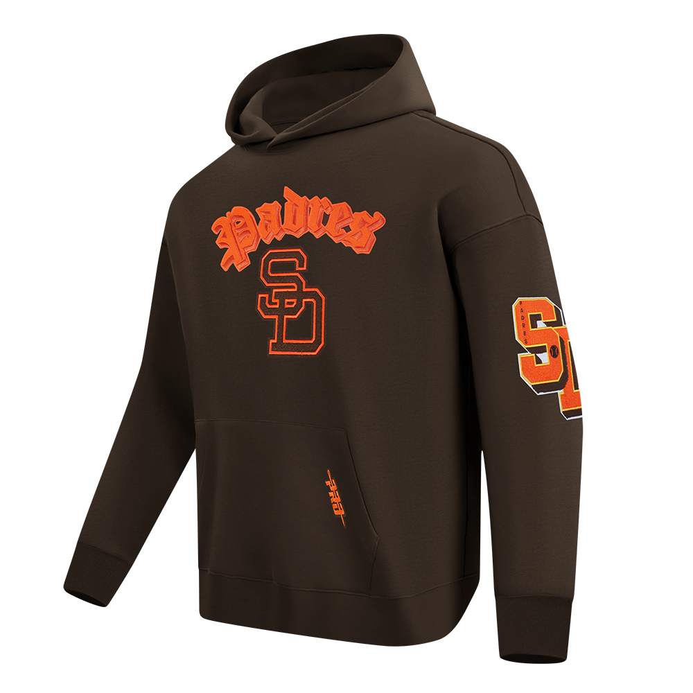 MLB SAN DIEGO PADRES BEST OF MEN'S DROP SHOULDER FLC PO HOODIE (BROWN)