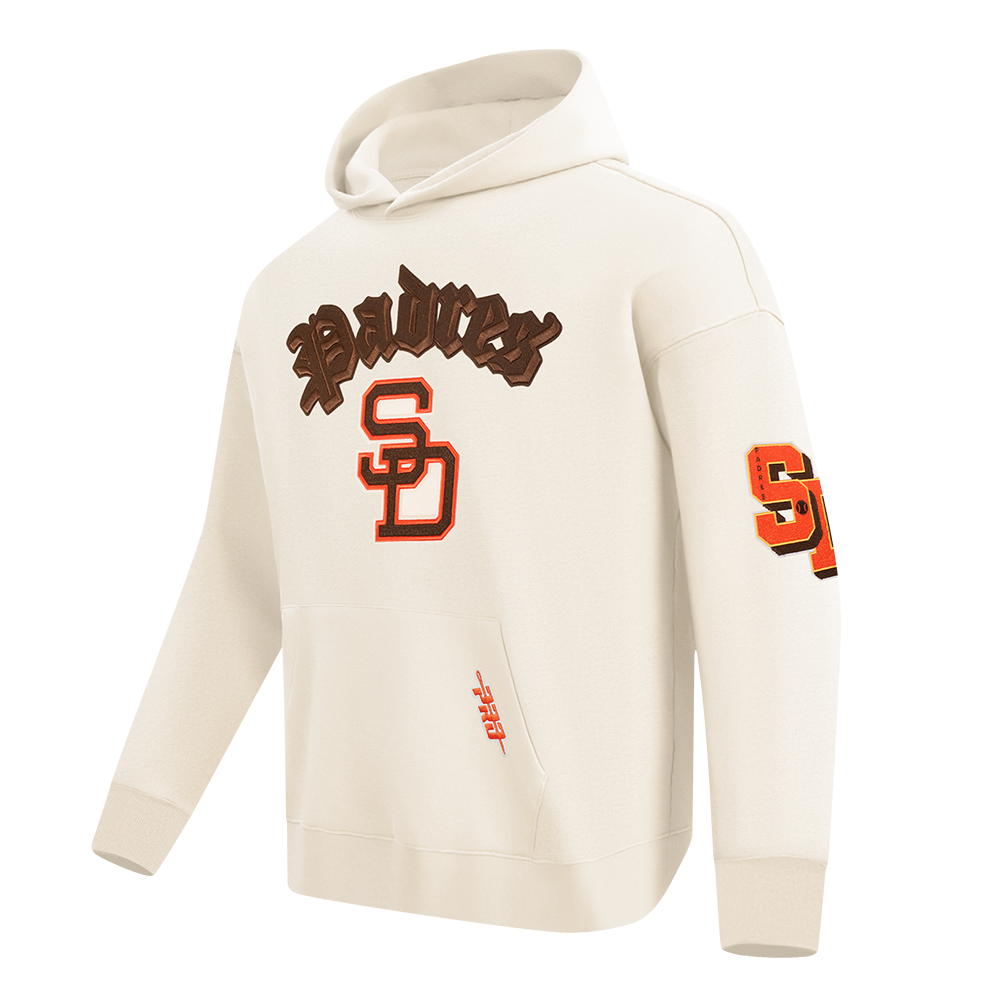 MLB SAN DIEGO PADRES BEST OF MEN'S DROP SHOULDER FLC PO HOODIE (EGGSHELL)