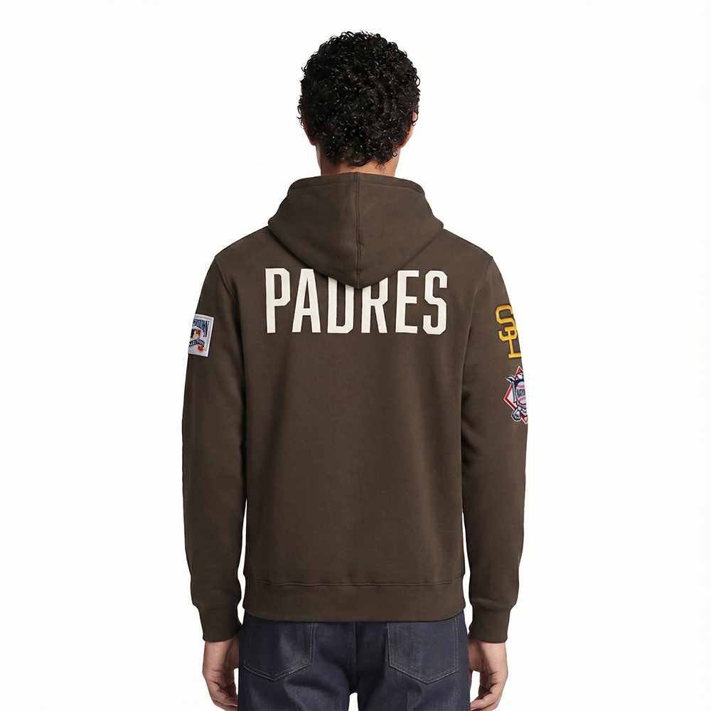 MLB SAN DIEGO PADRES MODERN ORIGINALS MEN'S FLC PO HOODIE (Brown)