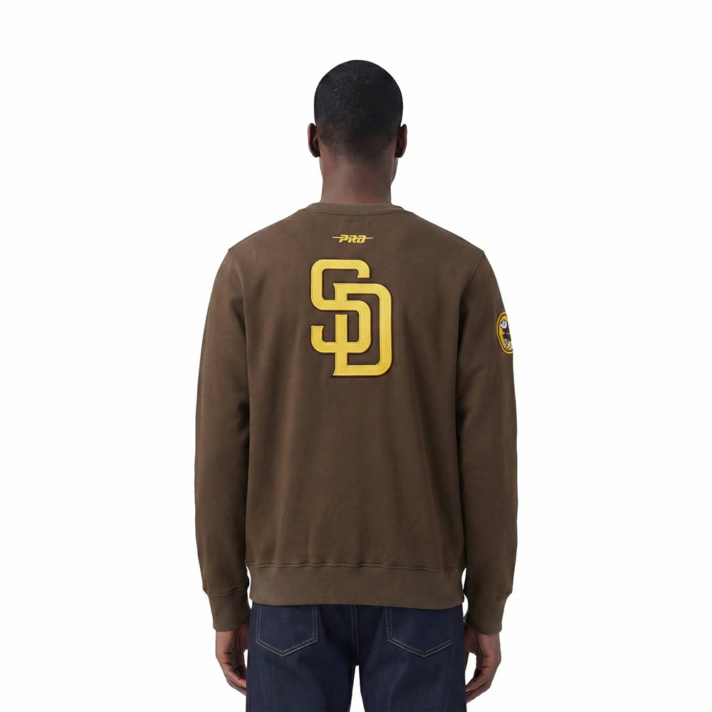 MLB SAN DIEGO PADRES CITY ARCH MEN'S FLC CREWNECK (BROWN)