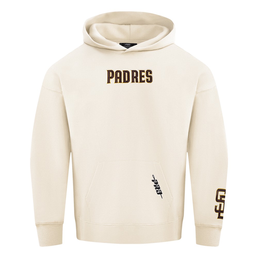 MLB SAN DIEGO PADRES WINGSPAN MEN'S DROP SHOULDER FLC PO HOODIE (EGGSHELL)