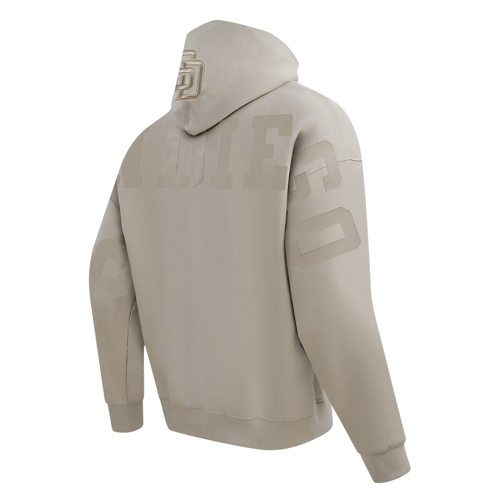 MLB SAN DIEGO PADRES WINGSPAN MEN'S DROP SHOULDER FLC PO HOODIE (TAUPE)