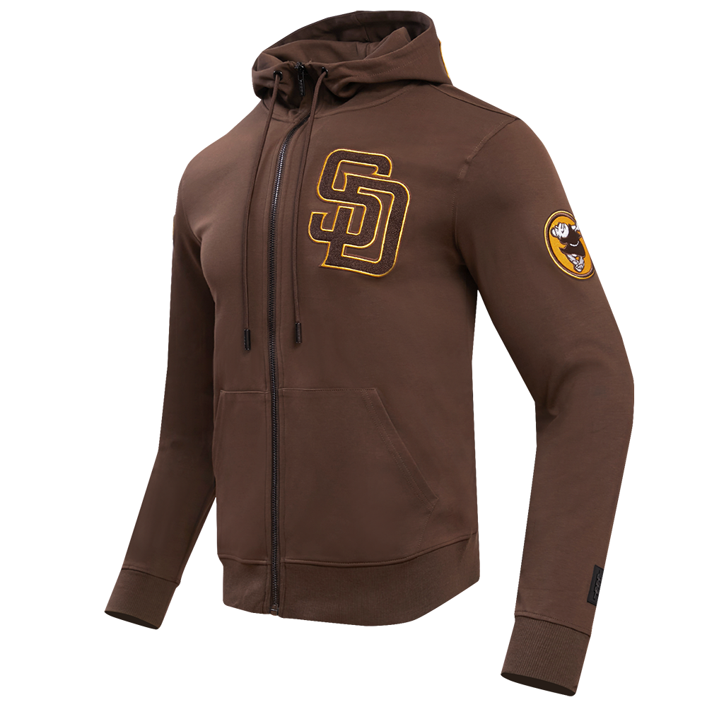 SAN DIEGO PADRES CLASSIC CHENILLE DK FZ PO HOODIE (BROWN) – Pro Standard