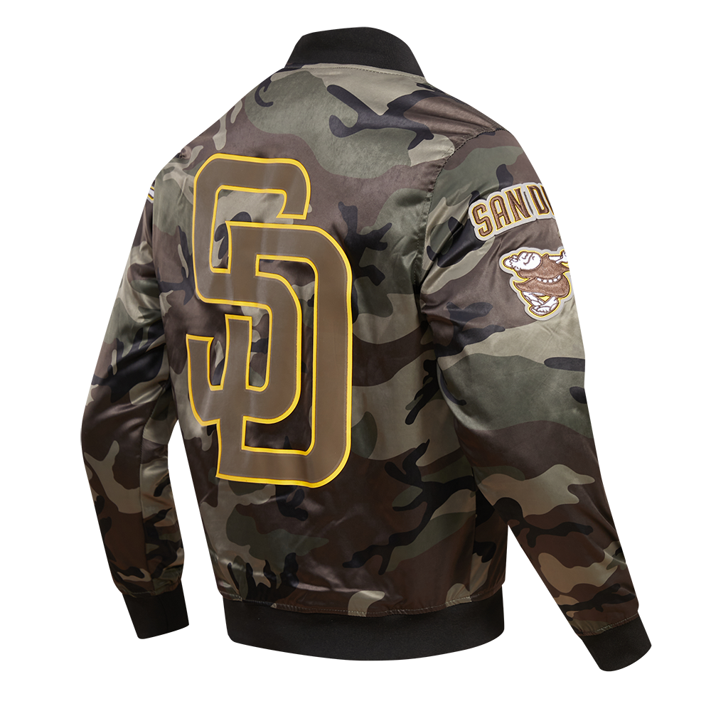 MLB SAN DIEGO PADRES CAMO AOP MEN S SATIN JACKET CAMO Pro Standard