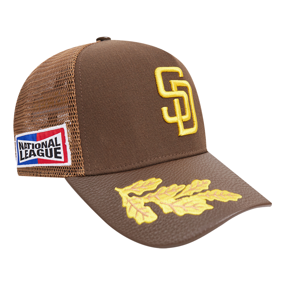 MLB SAN DIEGO PADRES FASTLANE PINCH FRONT STRAPBACK TRUCKER (BROWN)