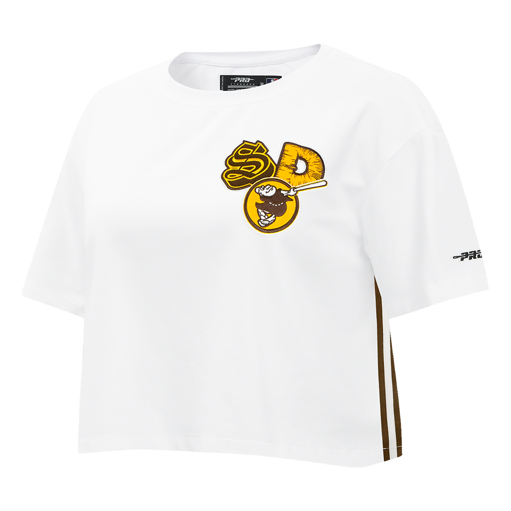 MLB SAN DIEGO PADRES CITY RANSOM WOMEN'S SJ BOXY TEE (WHITE)
