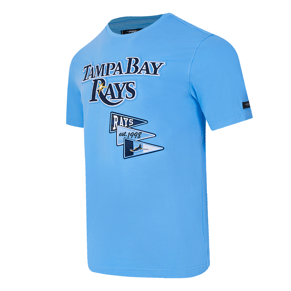 MLB TAMPA BAY RAYS TEAM PENNATS MEN'S WORDMARK SJ TEE (UNIVERSITY BLUE)