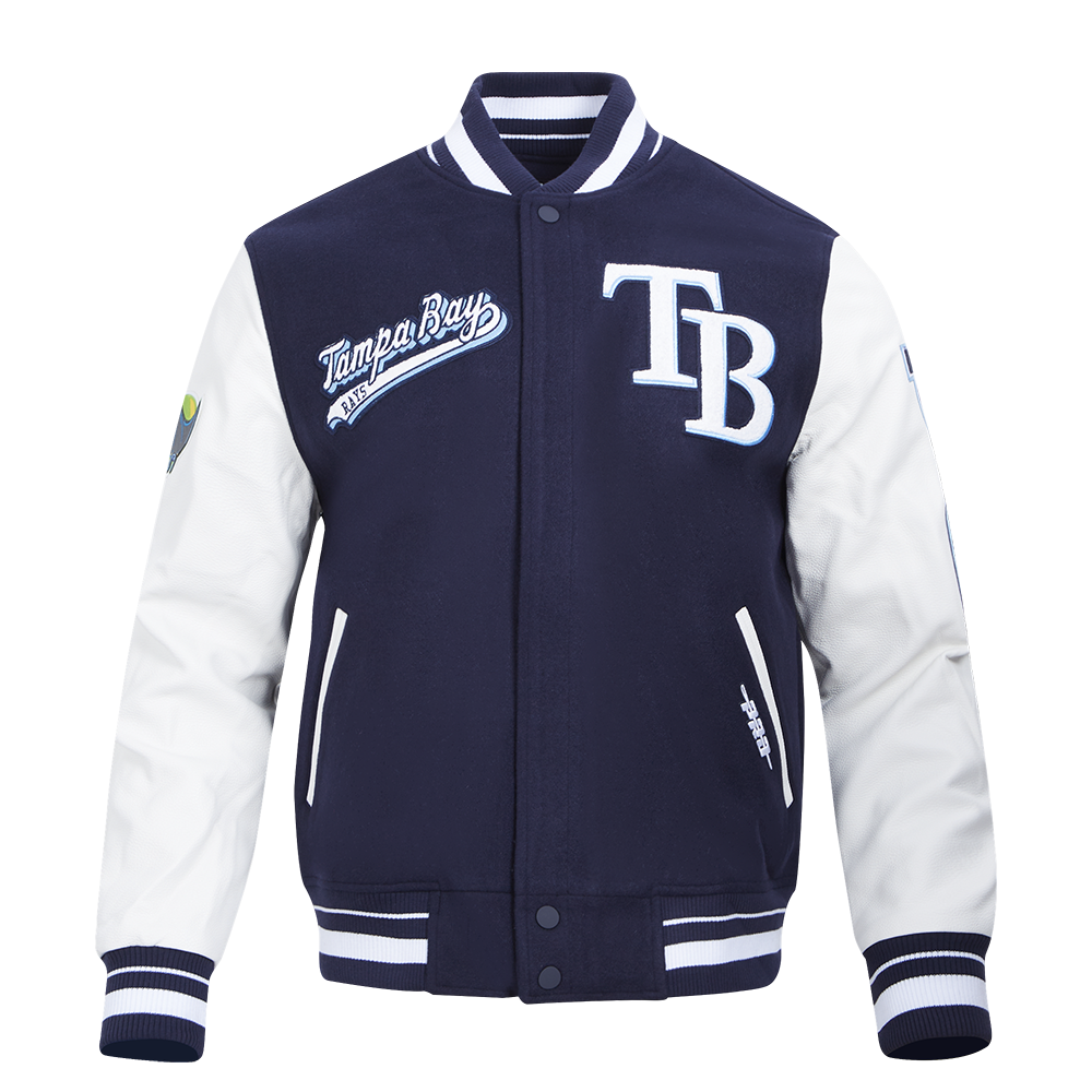 MLB TAMPA BAY RAYS SCRIPT TAIL MEN'S RIB WOOL VARSITY (MIDNIGHT NAVY/W ...