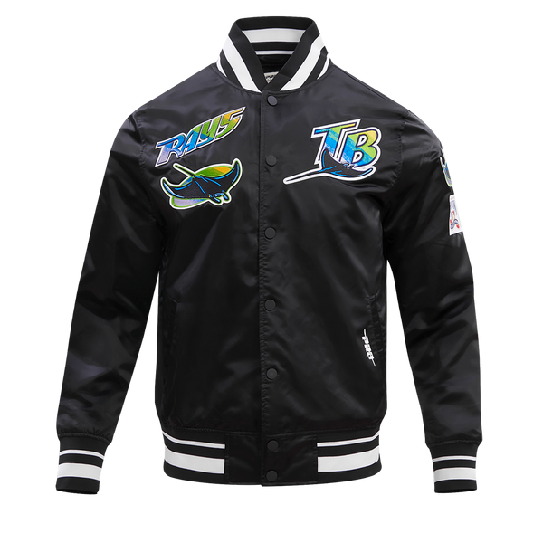 TAMPA DEVIL RAYS RETRO CLASSIC RIB SATIN JACKET (BLACK) – Pro Standard