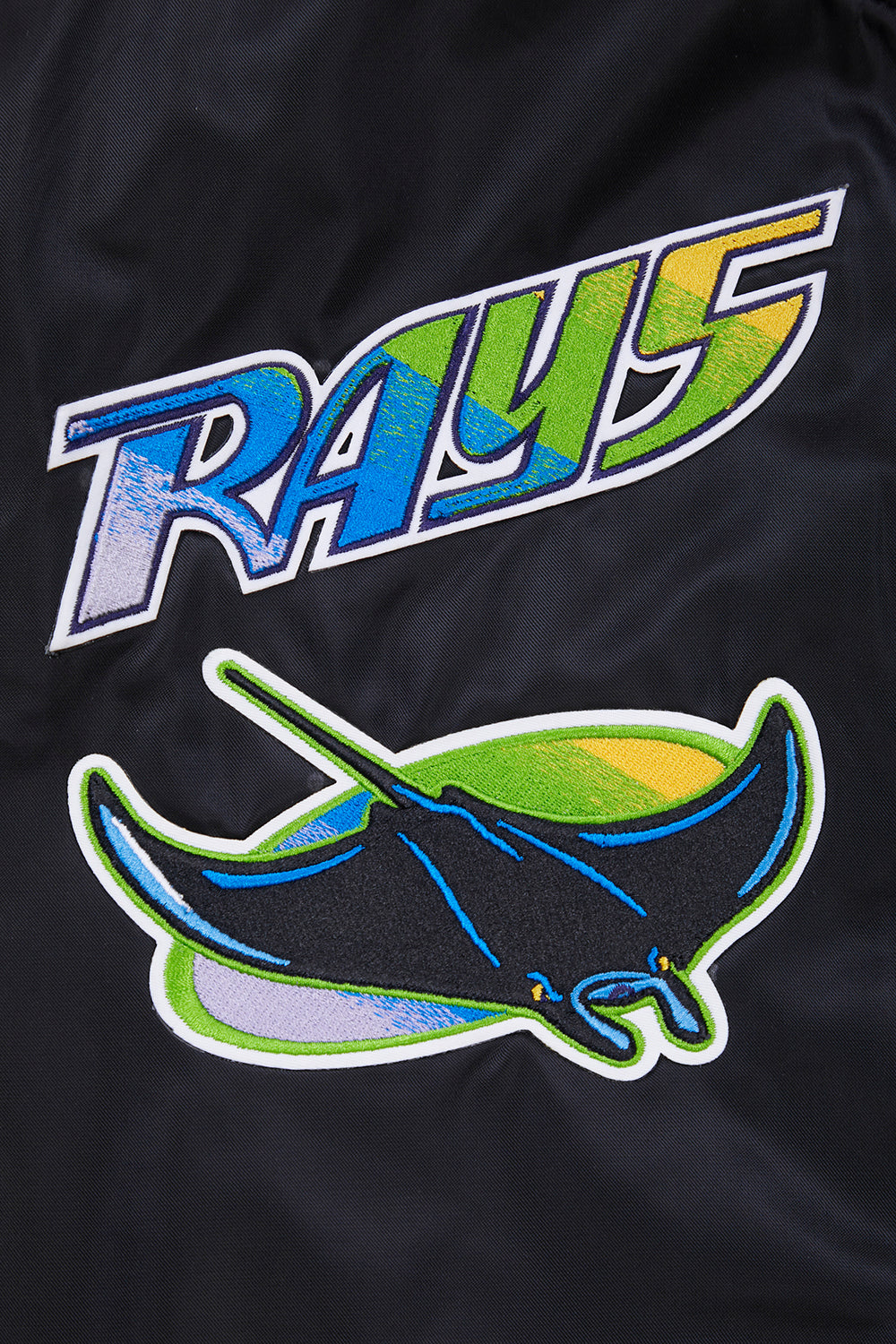 MLB TAMPA DEVIL RAYS RETRO CLASSIC MEN'S RIB SATIN JACKET (BLACK) – Pro  Standard