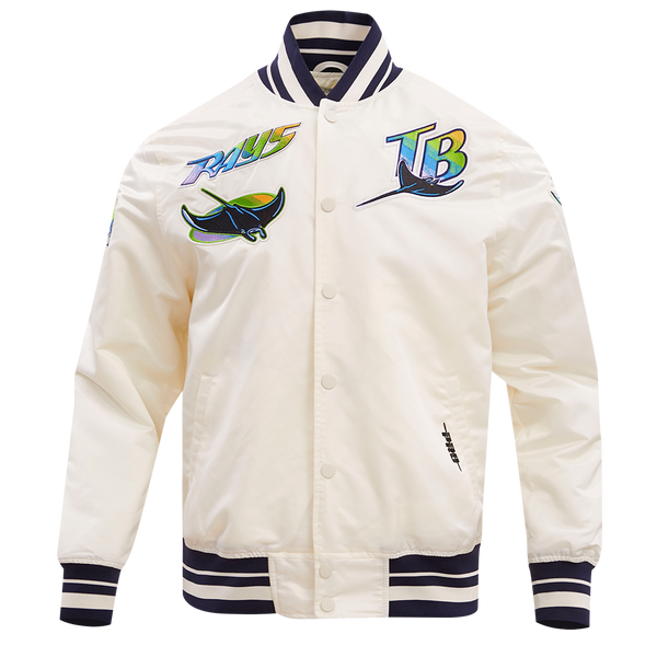 TAMPA DEVIL RAYS RETRO CLASSIC RIB SATIN JACKET (UNIVERSITY BLUE