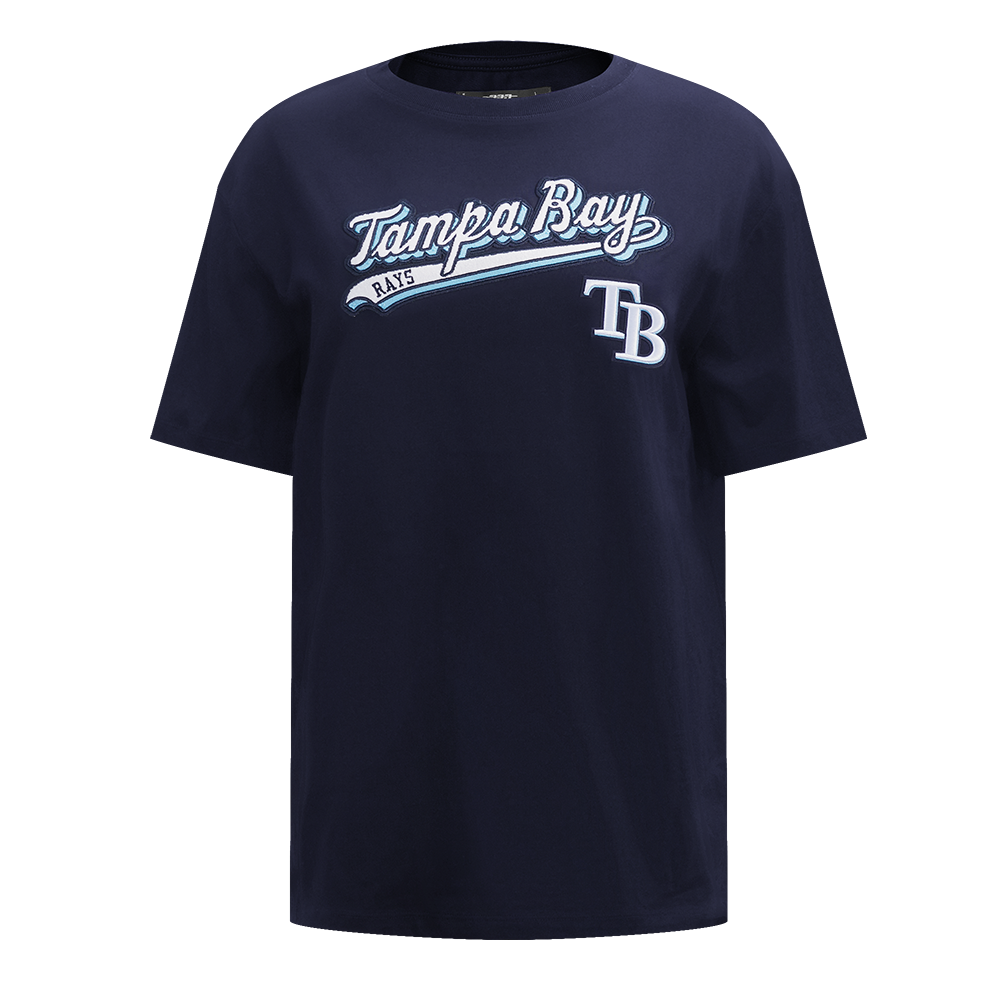 MLB TAMPA BAY RAYS SCRIPT TAIL WOMEN'S BOYFRIEND TOP (MIDNIGHT NAVY ...