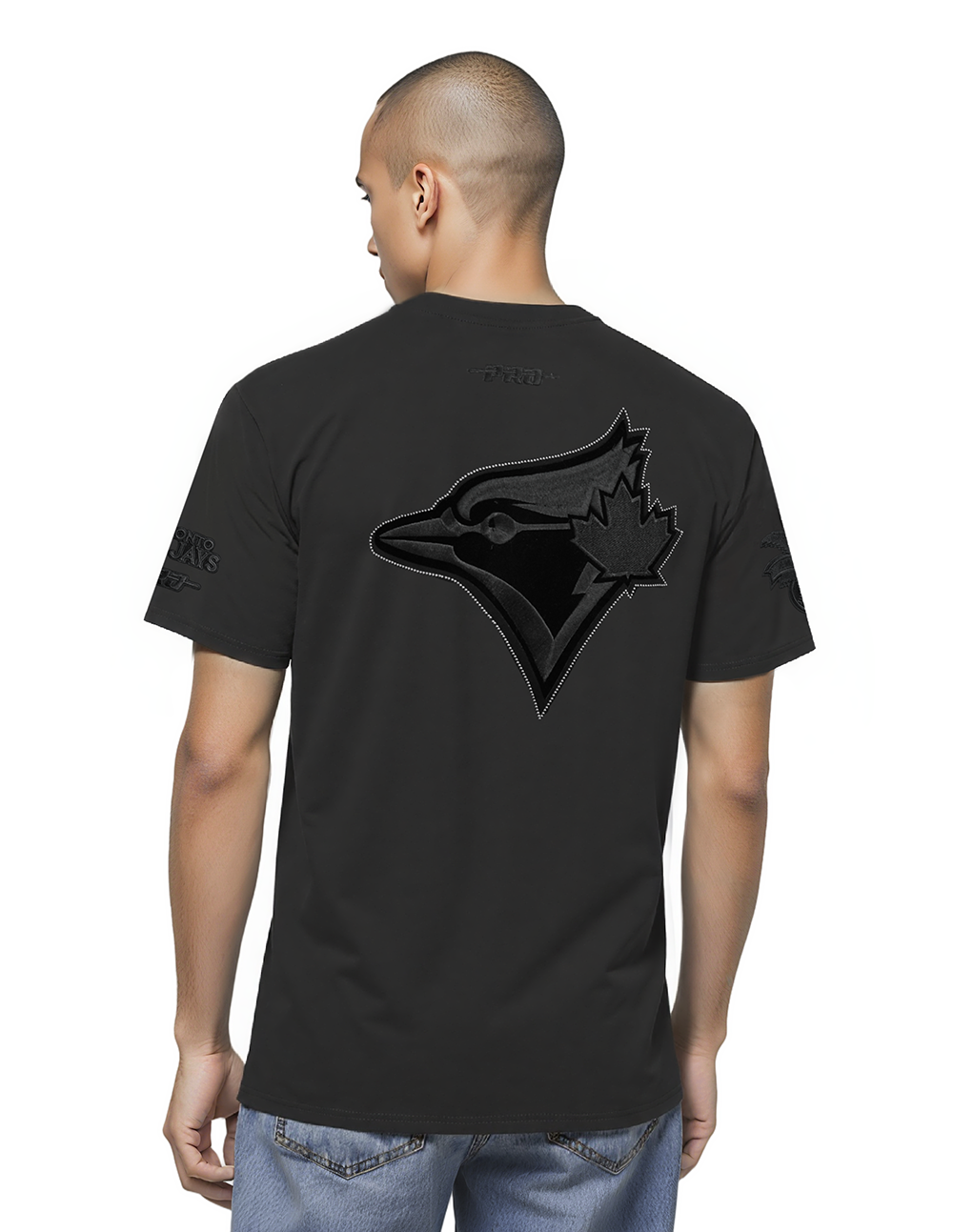 MLB TORONTO BLUE JAYS BLACKOUT MEN'S CJ DROP SHOULDER TEE (BLACK)