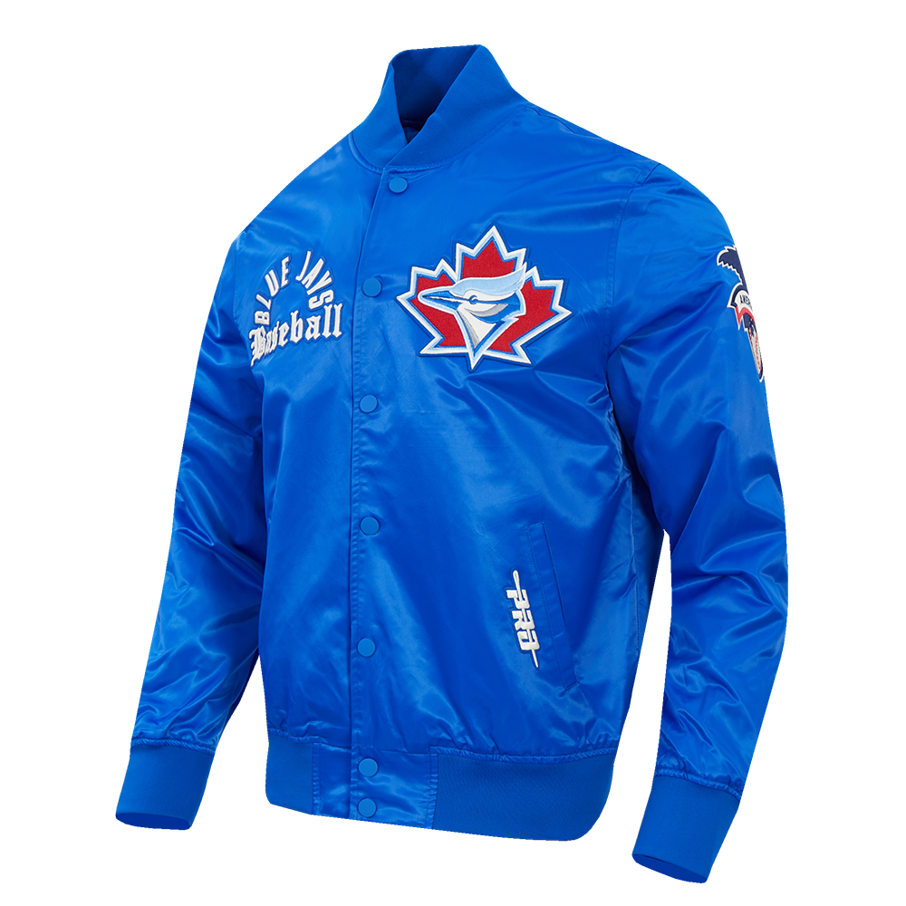 MLB TORONTO BLUE JAYS MODERN ORIGINALS MEN'S SATIN JACKET (ROYAL BLUE)