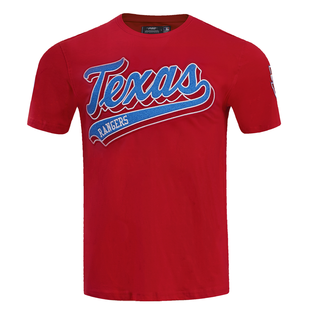 MLB TEXAS RANGERS SCRIPT TAIL MEN S TOPS RED Pro Standard