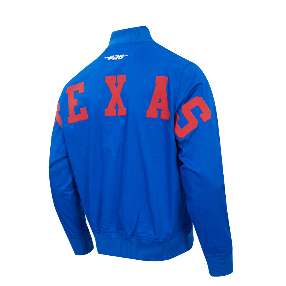 MLB TEXAS RANGERS WINGSPAN MEN'S TWILL JACKET (ROYAL BLUE)