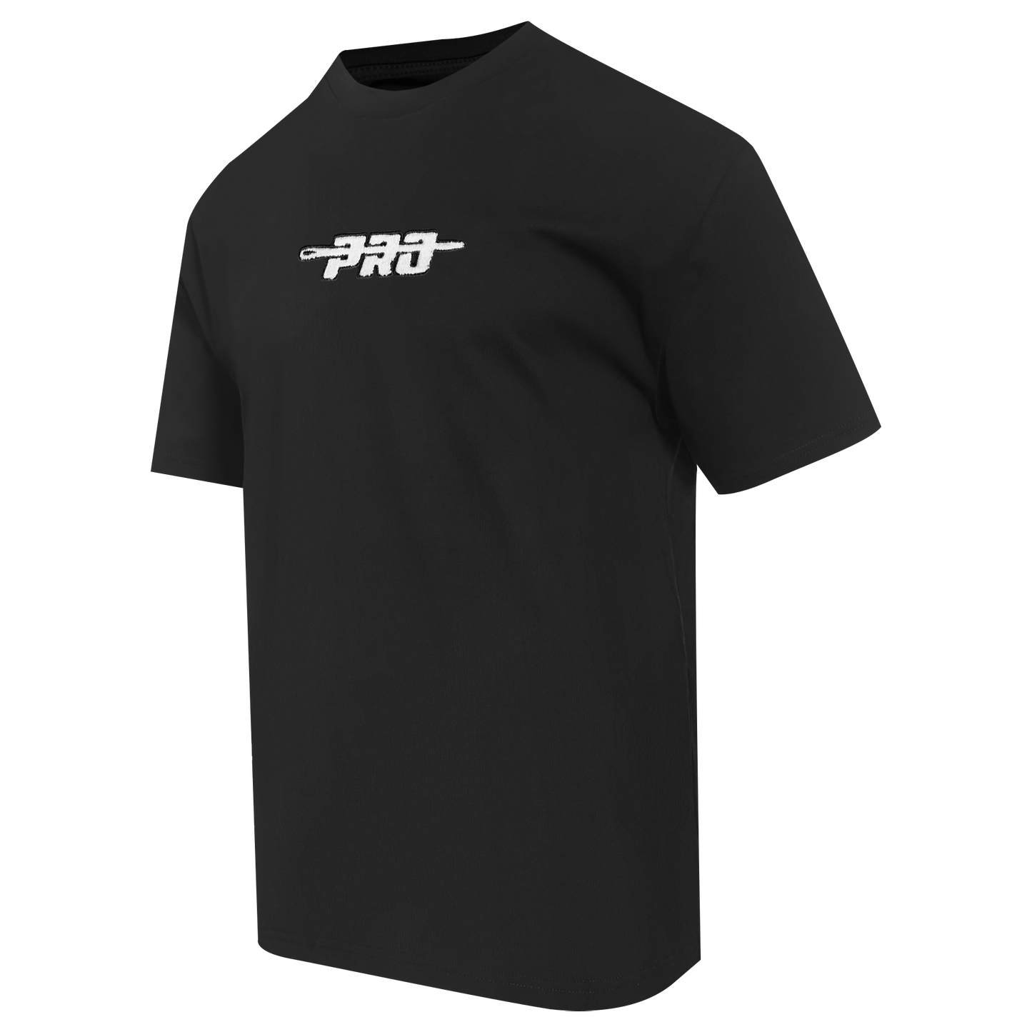PRO STANDARD CLASSIC CHENILLE WHT LOGO MEN'S CJ DROP SHOULDER TEE (BLACK)