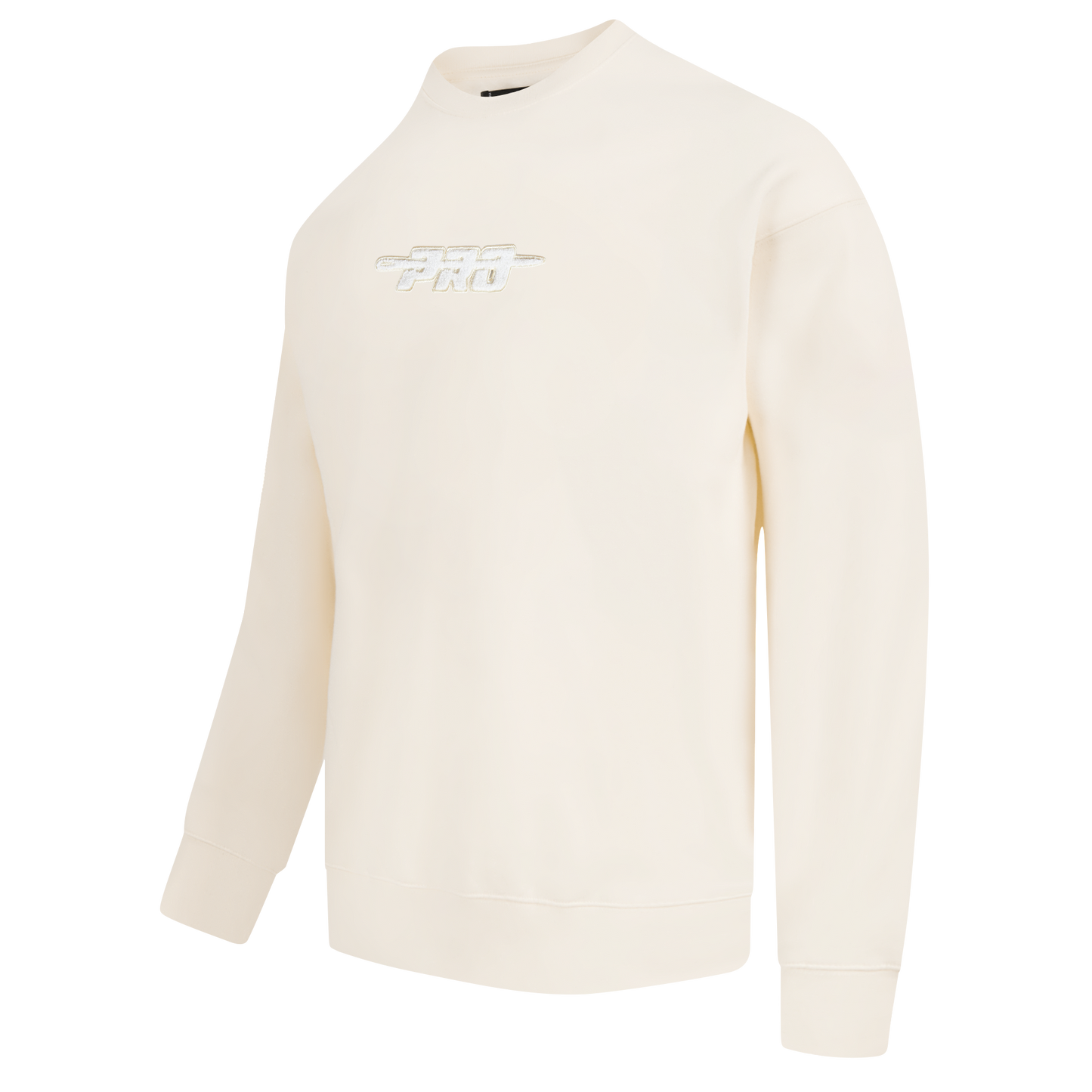 PRO STANDARD CLASSIC CHENILLE WHT LOGO MEN'S DROP SHOULDER FLC CREWNECK(EGGSHELL)