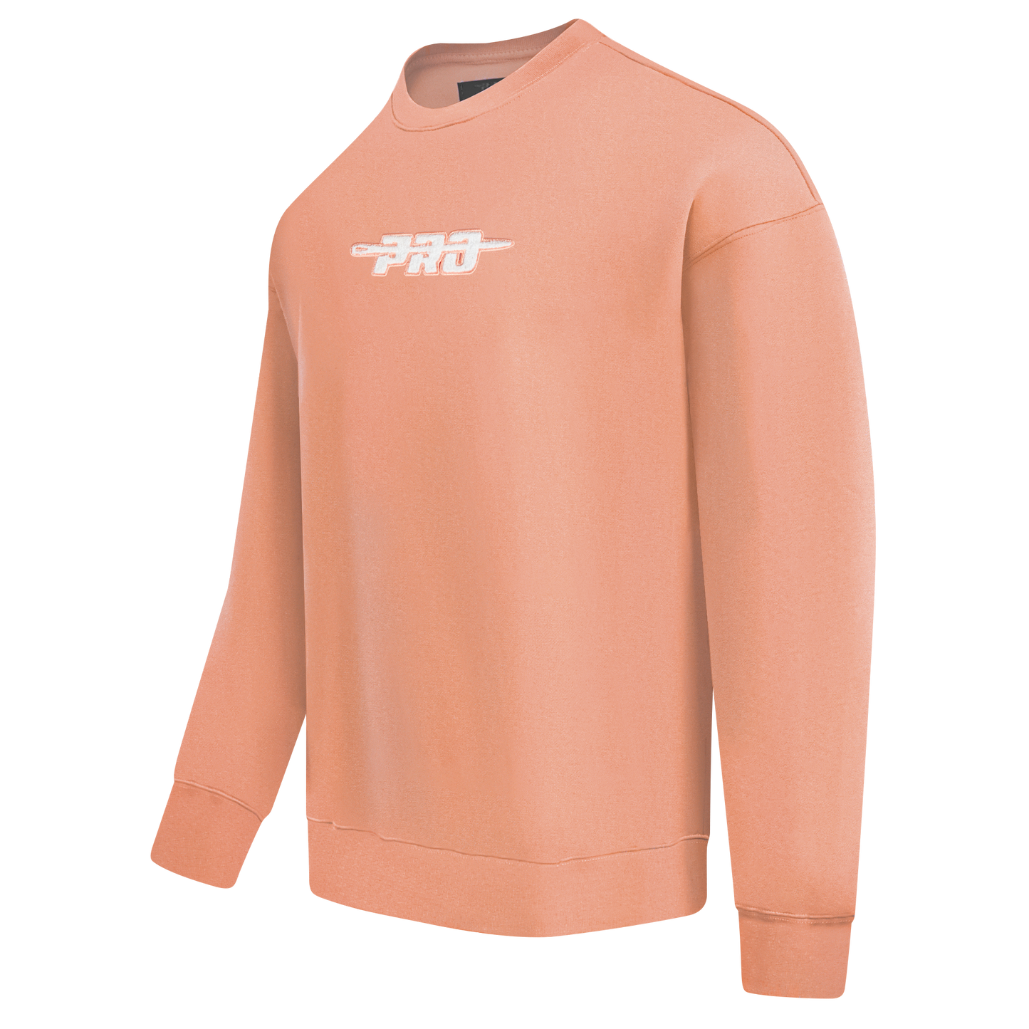 PRO STANDARD CLASSIC CHENILLE WHT LOGO MEN'S DROP SHOULDER FLC CREWNECK(GUAVA)