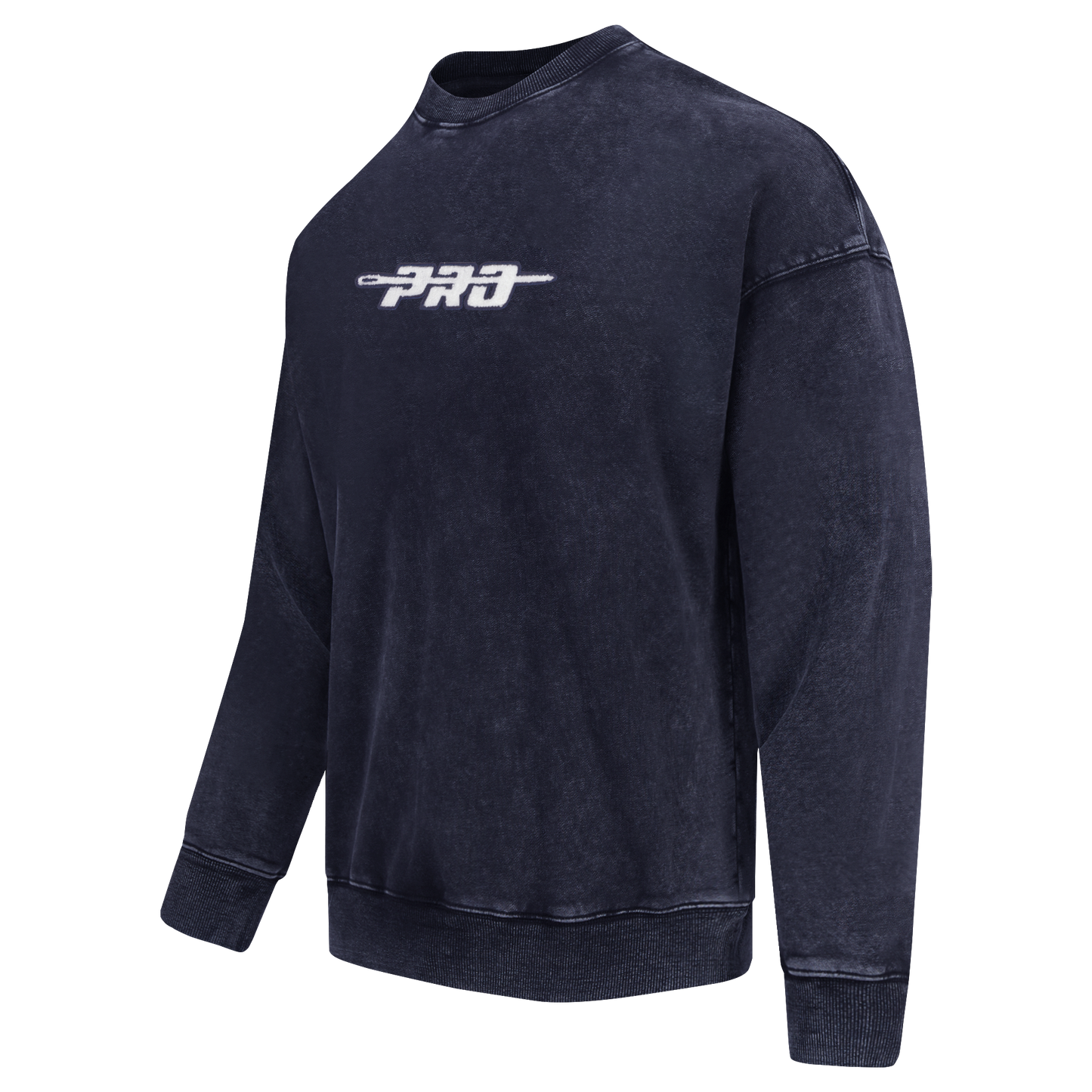 PRO STANDARD WASHED CLASSIC MEN'S ENZYME WASH DS FT CREWNECK (WHITE/MIDNIGHT NAVY)