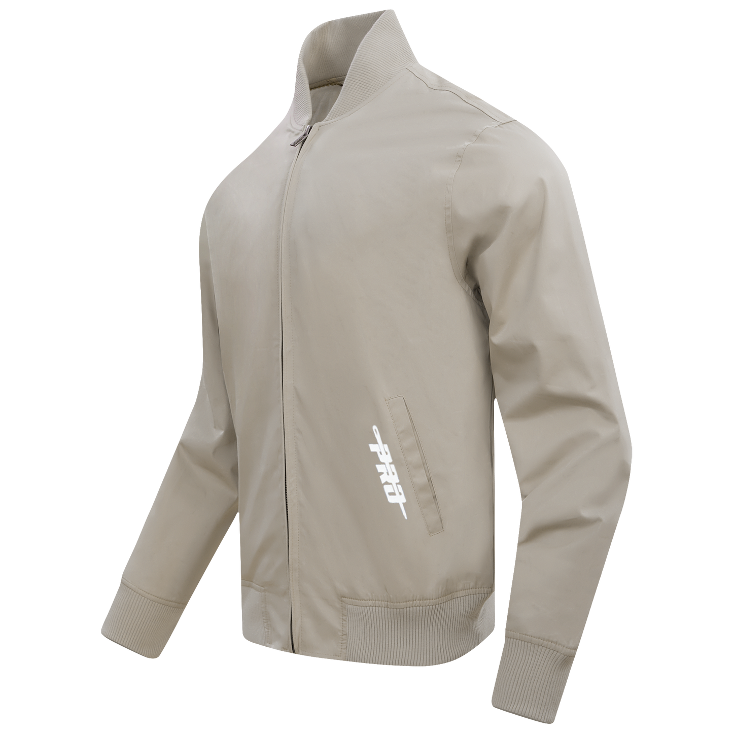 PRO STANDARD CLASSIC CHENILLE WHT LOGO MEN'S TWILL JACKET (TAUPE)