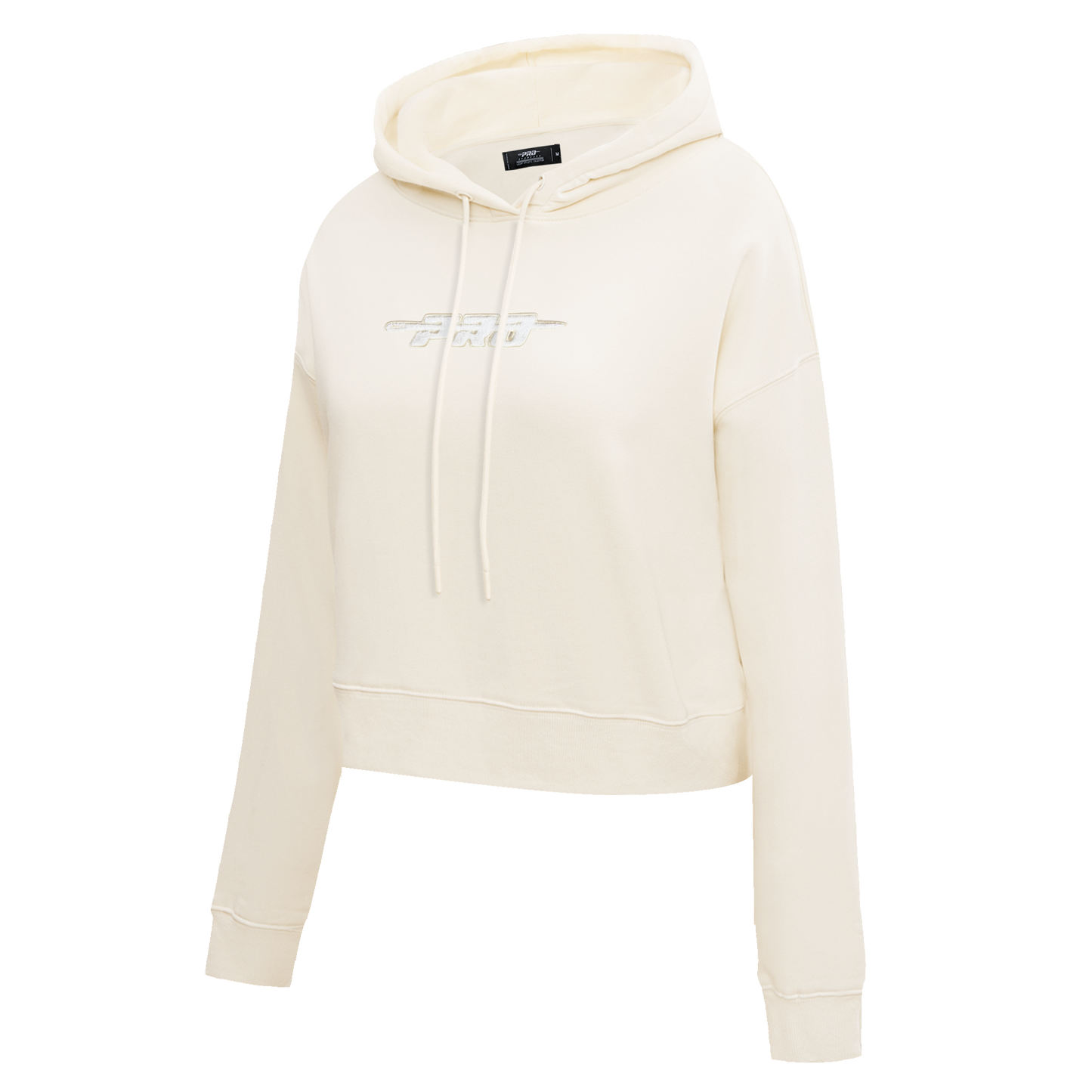 PRO STANDARD CLASSIC CHENILLE WHT LOGO WOMEN'S FLC CROPPED PO HOODIE (EGGSHELL)