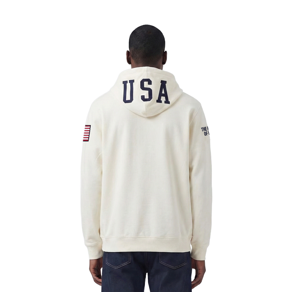 U.S. SOCCER US SOCCER MNT CLASSIC CHENILLE MEN'S PULL OVER HOODIE (EGGSHELL)