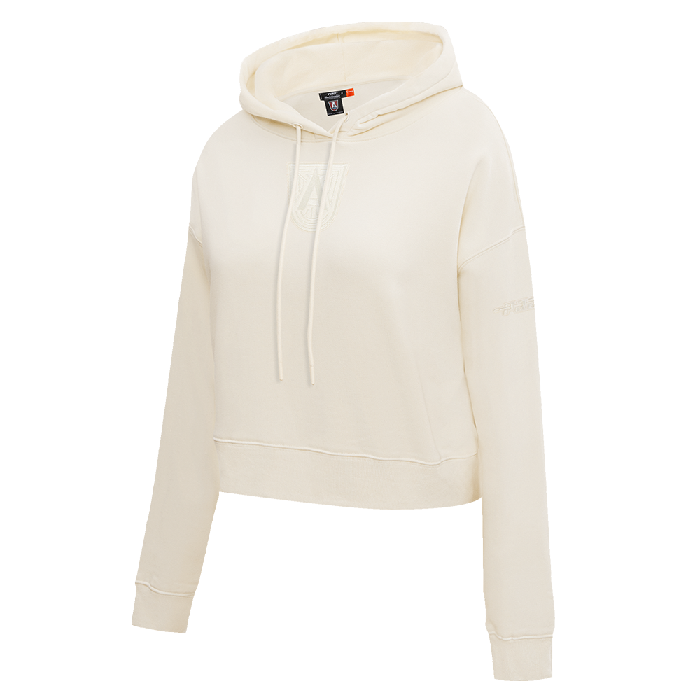WNBA ATLANTA DREAM NEUTRAL WOMEN'S CROPPED FLC PO HOODIE (EGGSHELL)
