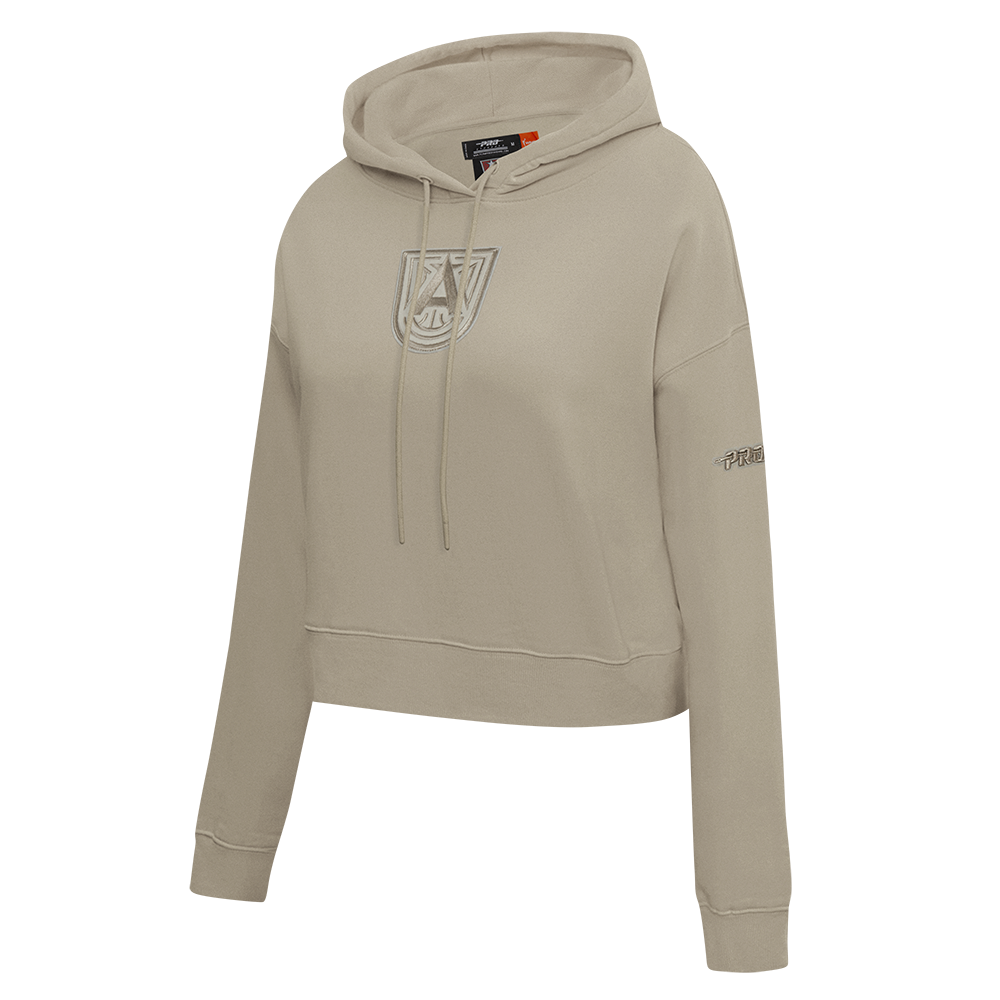 WNBA ATLANTA DREAM NEUTRAL WOMEN'S CROPPED FLC PO HOODIE (TAUPE)