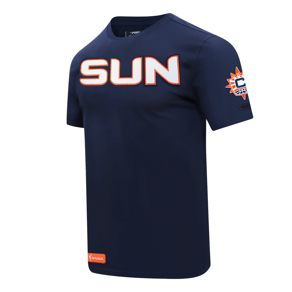 WNBA  CONNECTICUT SUN CLASSIC CHENILLE MEN'S SINGLE JERSEY TEE (MIDNIGHT NAVY)