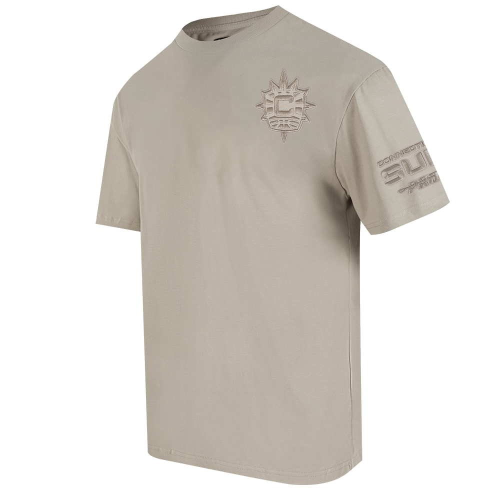WNBA CONNECTICUT SUN NEUTRAL MEN'S COTTON JERSEY DROP SHOULDER TEE (TAUPE)